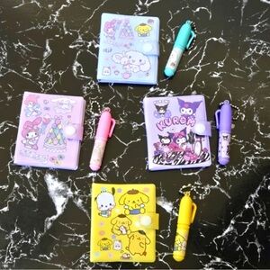 Cute Sanrio Character Notebook and Pen - 1 set of your choice